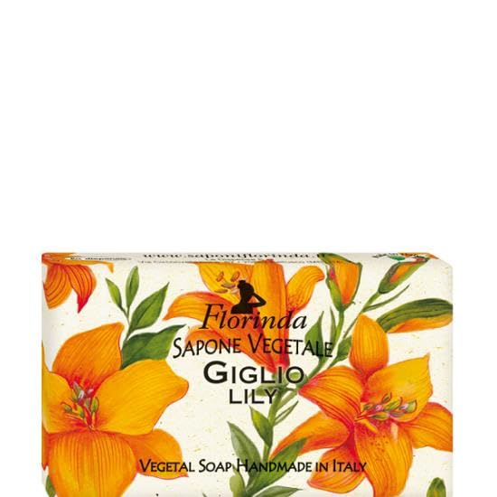 Florinda Lily Vegetal Soap Bar 100g (3.5oz) - Natural Floral Scented Soap for Face & Body - Perfect for Spa, Bath, and Gift Giving