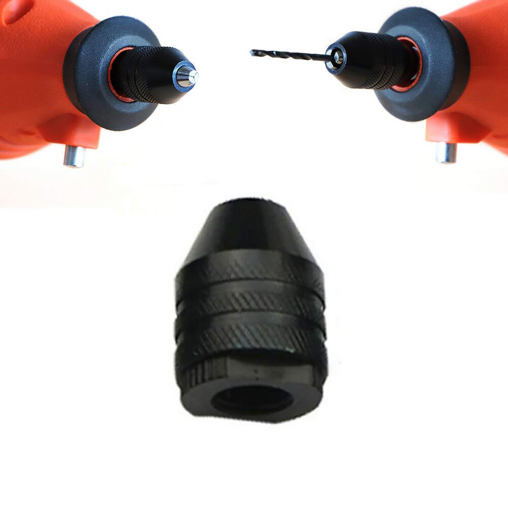 0.3-3.2mm Keyless Drill Chuck Adapter M8x0.75mm - Quick Change Electric Grinder Converter for Power Tools - Perfect for DIY Projects, Metalworking & Woodworking