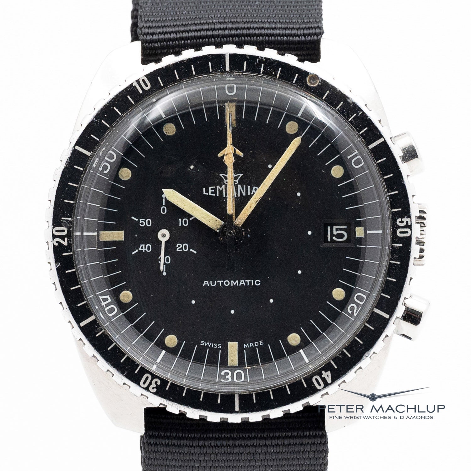 Lemania Automatic SA Airforce Wristwatch - Swiss Military Pilot Watch for Men - Perfect for Aviation Enthusiasts & Outdoor Adventures