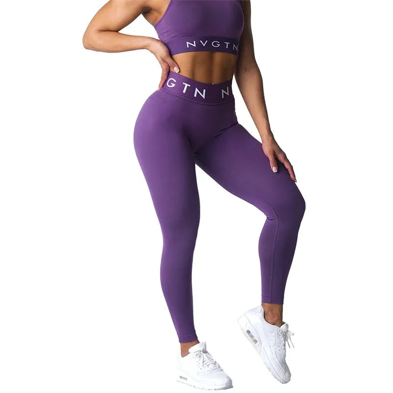 NVGTN Seamless High-Waisted Leggings for Women - Stretchy Spandex Yoga Pants with Hip Lift Design, Breathable Workout Tights for Running, Gym & Lounge Wear
