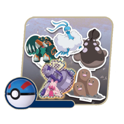 Original Pokemon Monster Ball Sticker Collection - Takara Tomy Official Sticker Set for Scrapbooking, Journaling, and DIY Crafts