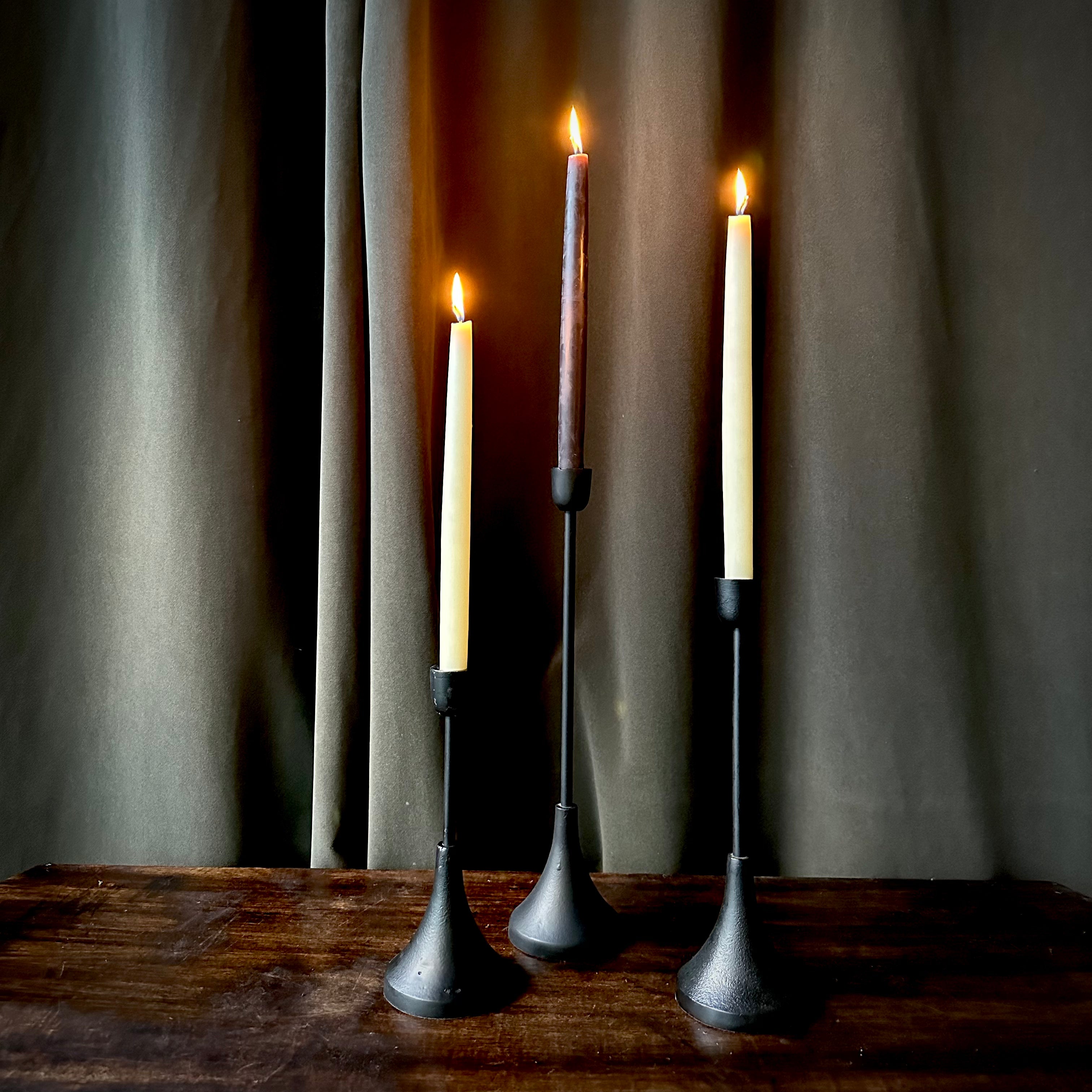 Elegant Matte Black Candle Holders Set - Modern Home Decor for Dining Table, Wedding Centerpiece, and Romantic Ambiance