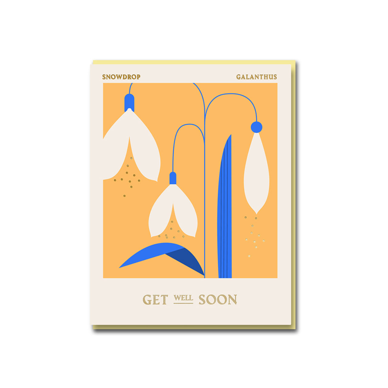 Snowdrop Get Well Soon Greeting Card - Thoughtful Recovery Gift for Friends & Family - Perfect for Hospital Visits, Care Packages & Cheering Up Loved Ones