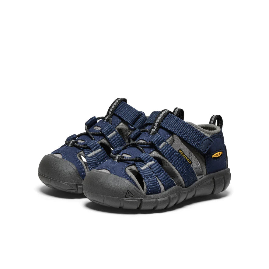 Keen Toddler Sandals - Navy Blue Drizzle Seacamp II CNX Waterproof Sandals for Boys & Girls | Perfect for Beach, Pool & Outdoor Play