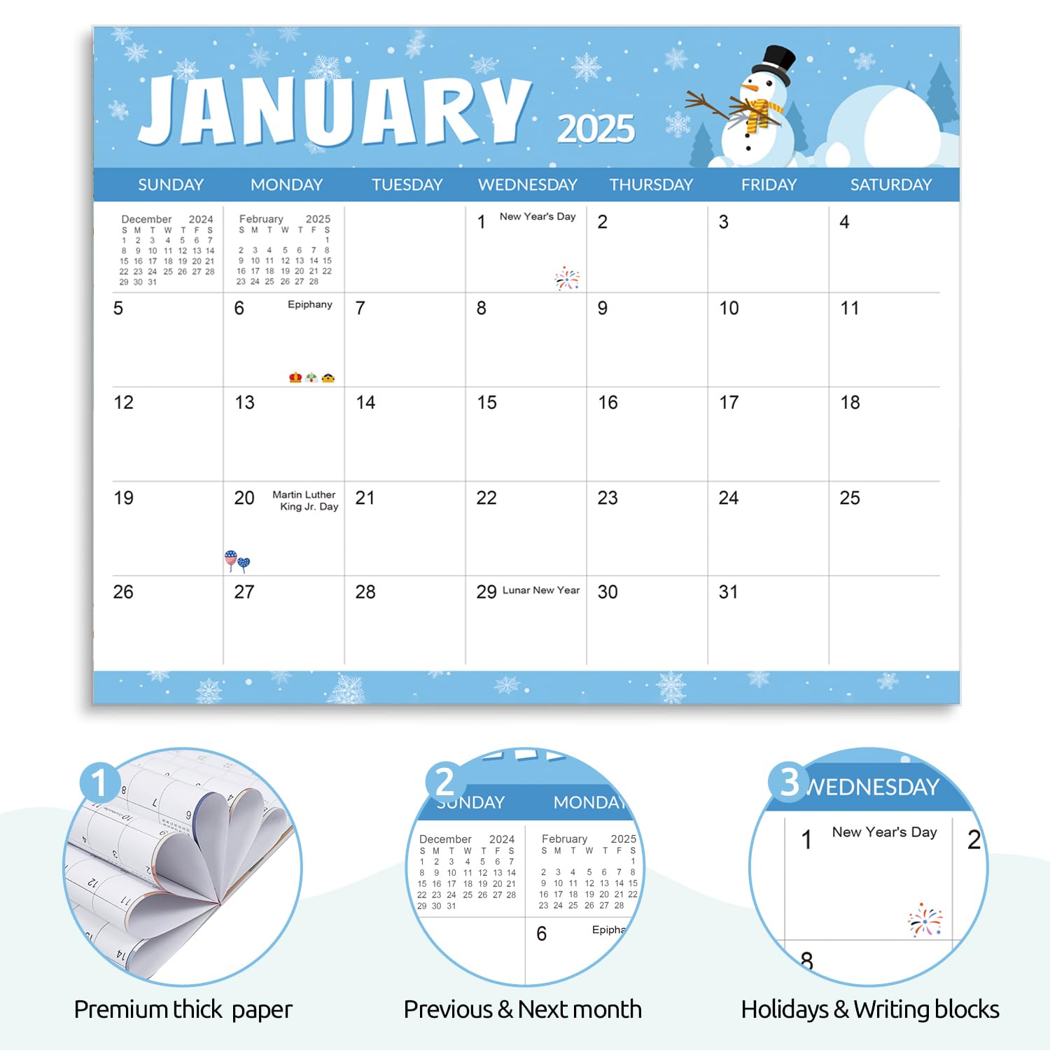 SKYDUE 18-Month Magnetic Refrigerator Calendar (July 2024-December 2025) - 10