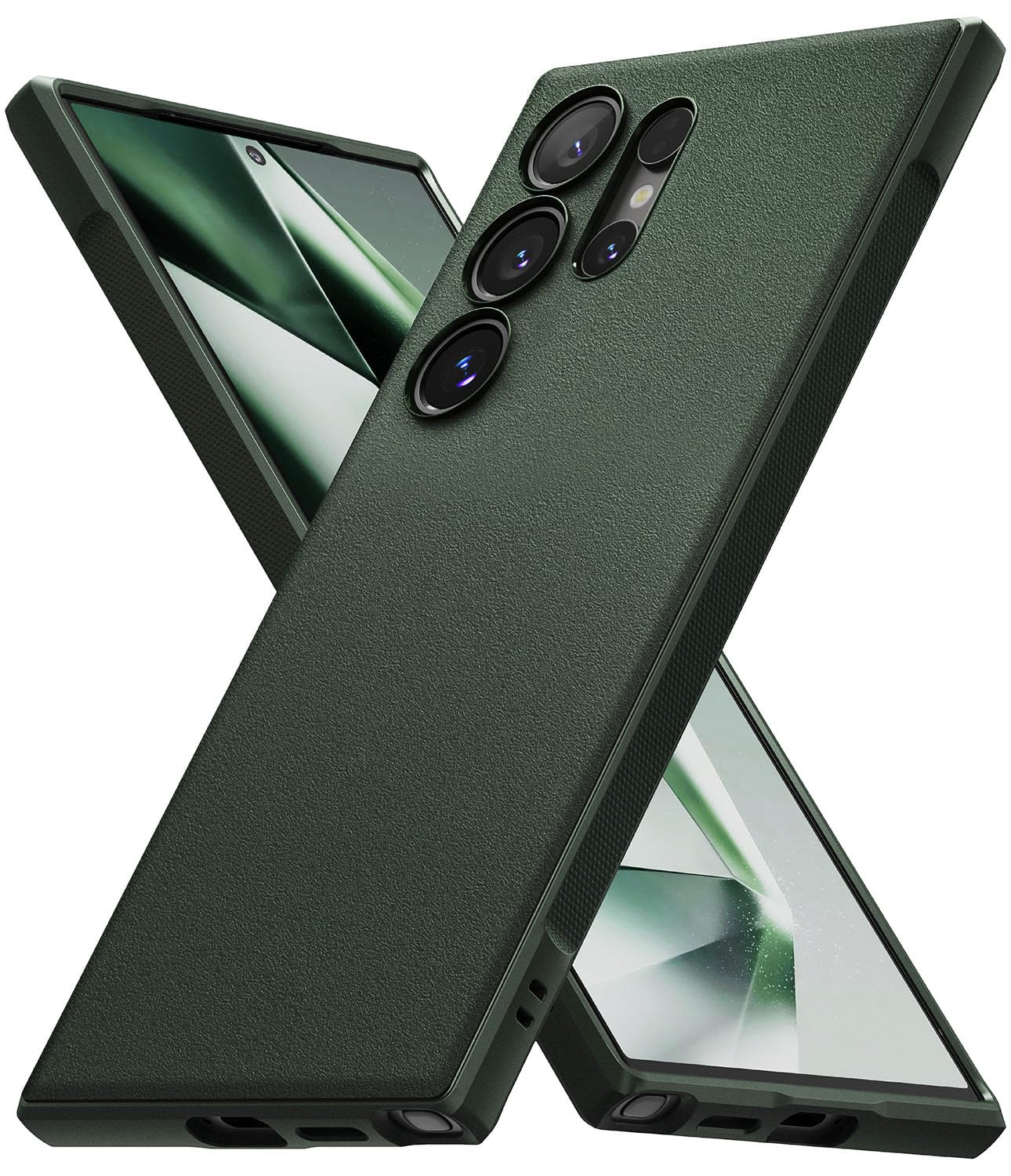 Ringke Onyx Samsung Galaxy S24 Ultra Case 5G - Anti-Fingerprint, Non-Slip Grip, Precise Cutouts | Premium Protection for Work, Travel & Everyday Use - Dark Green