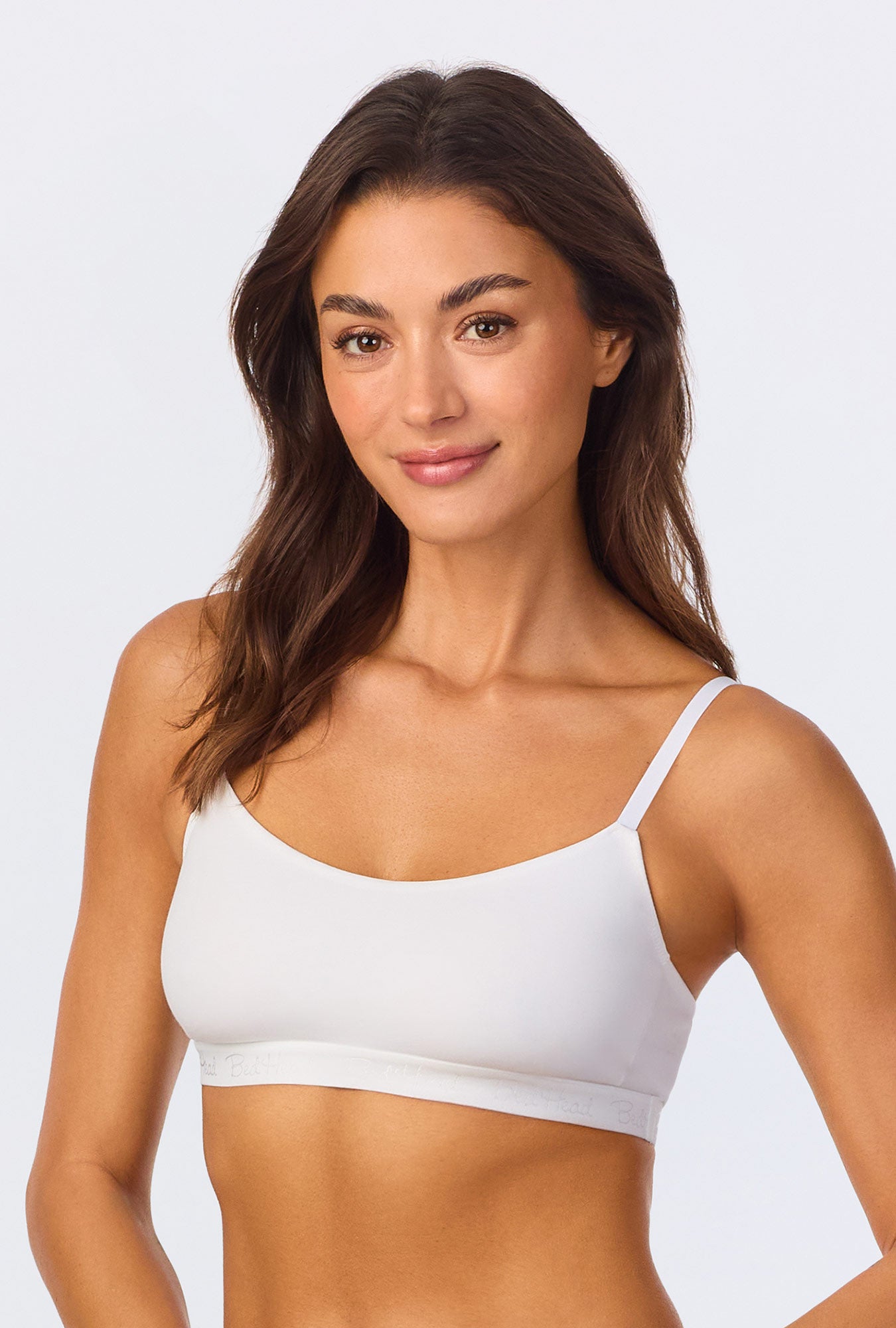 Comfortable White Stretch Jersey Bralette - Wireless Soft Support Bra for Women - Perfect for Yoga, Lounge & Everyday Wear