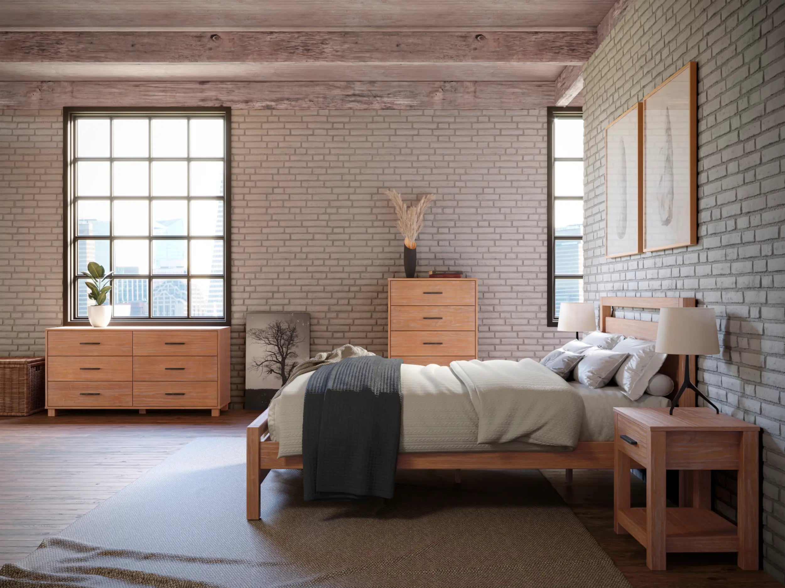 5-Piece Loft Bedroom Set - Space-Saving Furniture for Small Rooms, Dorms & Apartments | Includes Bed, Desk & Storage | Modern & Stylish Design