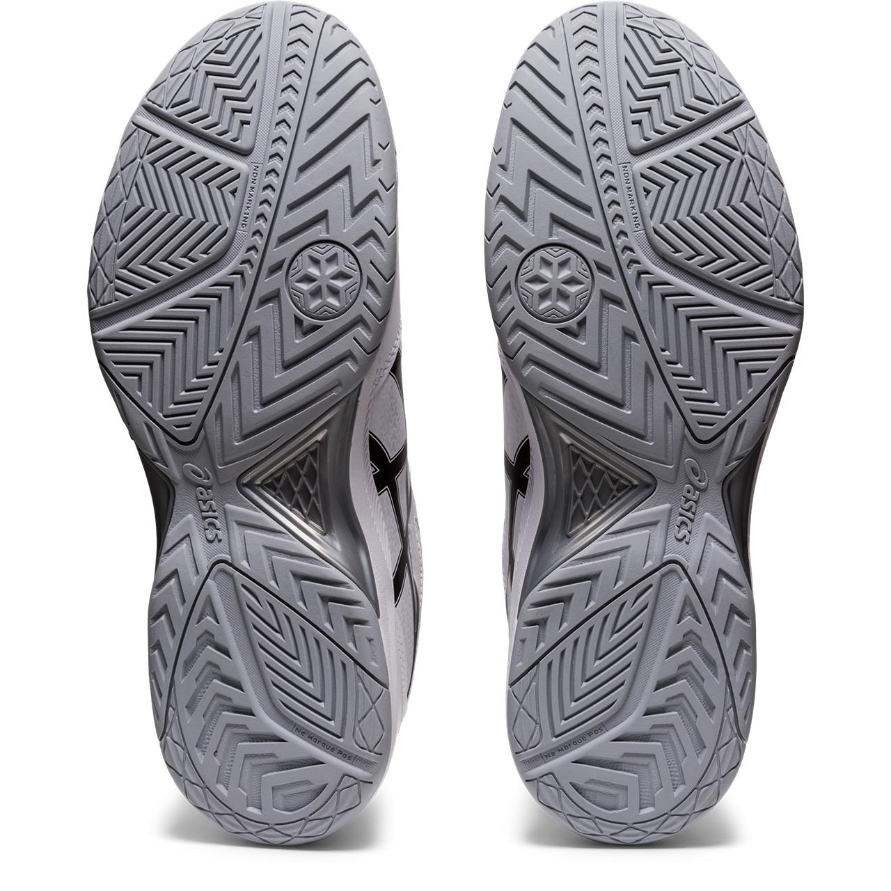 ASICS Gel-Dedicate 7 Men's Tennis Shoes - White/Black - Lightweight Performance Court Shoes for Tennis & Pickleball - Ideal for Competitive Play & Training Sessions