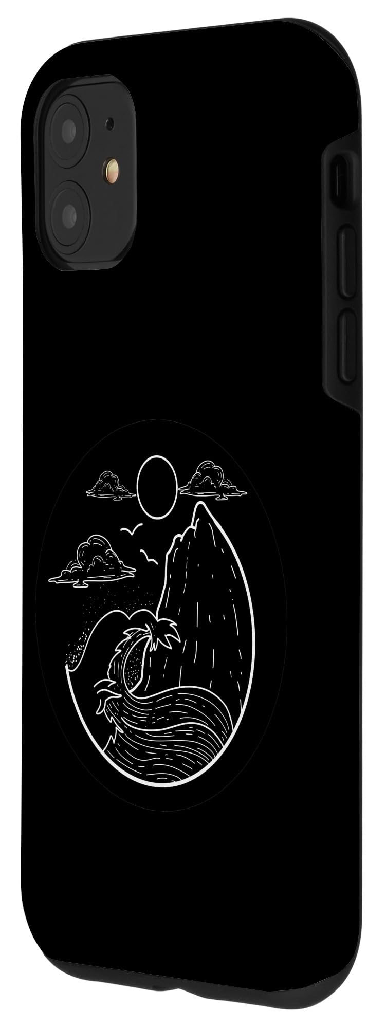 iPhone 11 Case - Minimalist Wave Design Retro Beach Surfing Phone Cover - Perfect for Vacation Gifts & Surfer Lovers - Durable Protection for Daily Use, Travel & Outdoor Activities