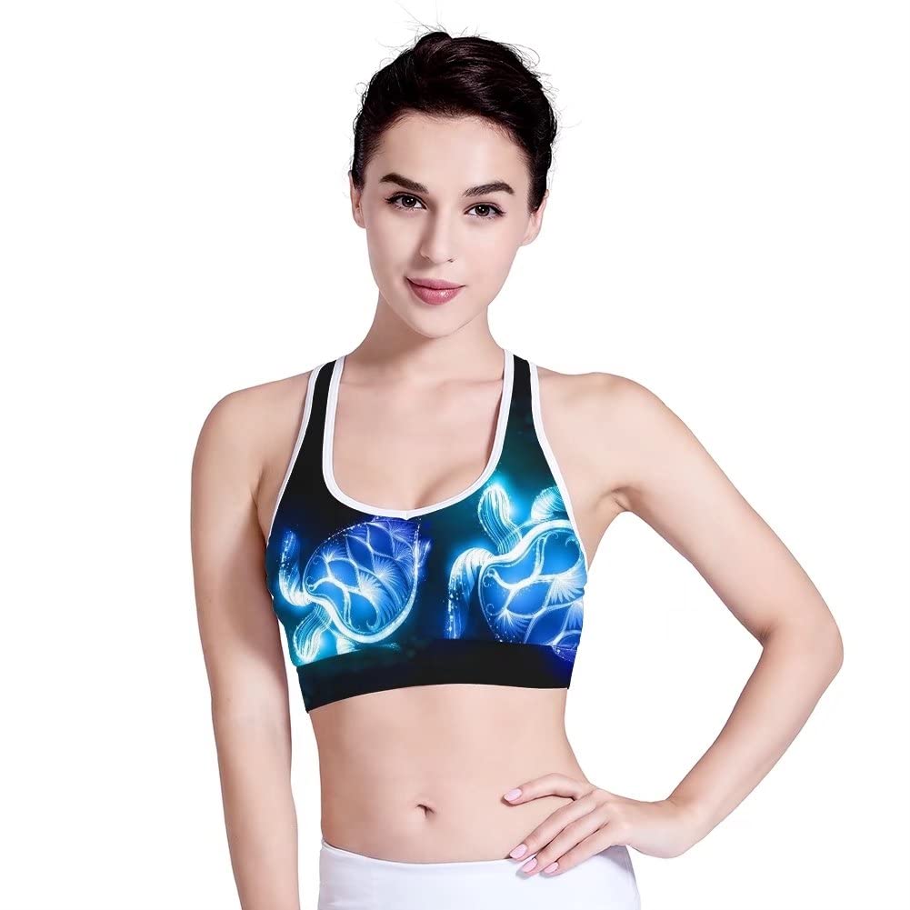 Wirefree Padded Sports Bras for Women - Comfortable Workout Yoga Gym Fitness Bra with Racerback Design - Perfect for Running, HIIT, Pilates & Active Lifestyles