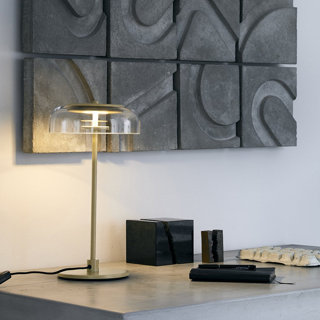 Blossi Modern LED Table Lamp - Adjustable Brightness, USB Charging Port, Night Light for Bedroom, Living Room, Office - Warm White & Cool White Light Modes