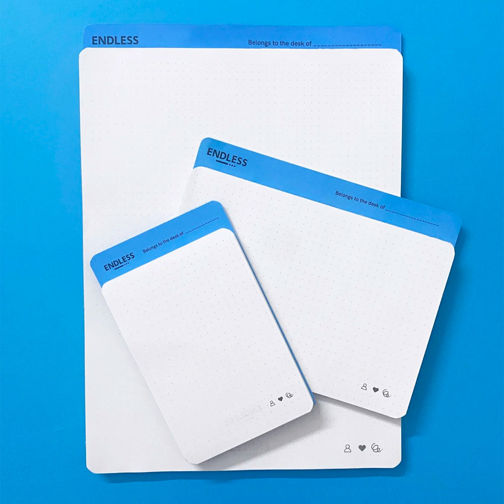 Endless Creative Block Tear Off Notepads A4 Size - 50 Sheets Per Pad for Office, School & Home Use - Perfect for To-Do Lists, Brainstorming & Memos