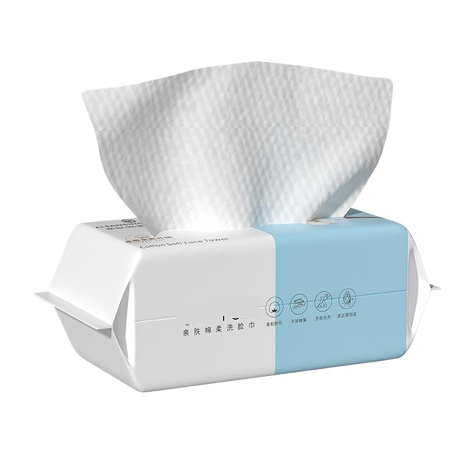 Extra Thick Cotton Tissue Disposable Towels - Soft & Absorbent Makeup Remover Wipes (50 Count) | Gentle Face Cleansing, Baby Care & Beauty Essentials