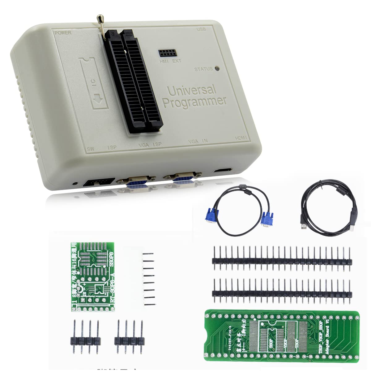 RT809H Universal Programmer - Fast EMMC NAND Flash Reader Writer for LCD TV, Notebook & ISP Online Programming | Ideal for Repair Shops & Electronics Hobbyists