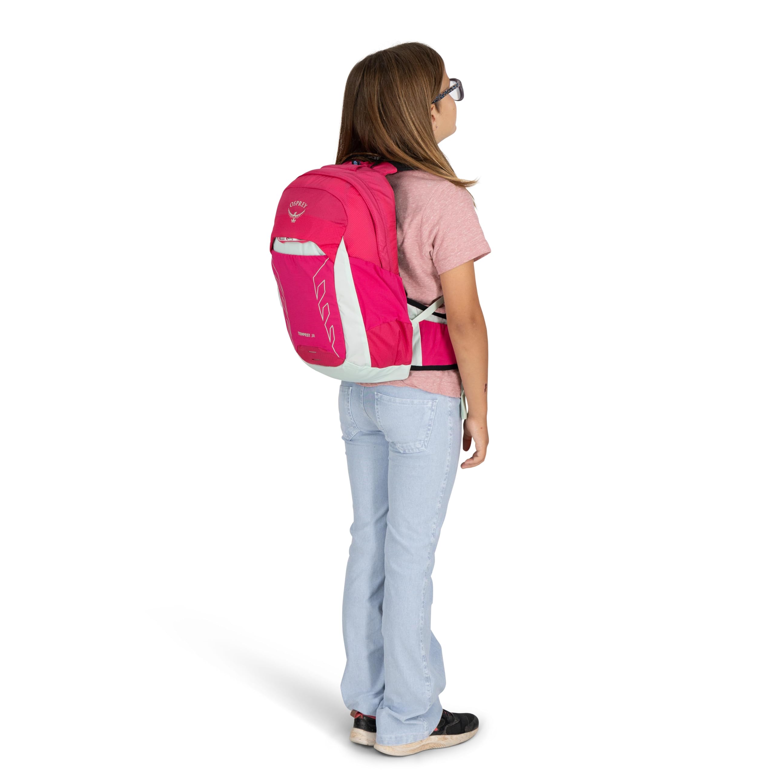 Osprey Tempest Jr Girls Lightweight Hiking Backpack for Kids - Hotspot Pink | Perfect for Outdoor Adventures, School & Travel Daypacks