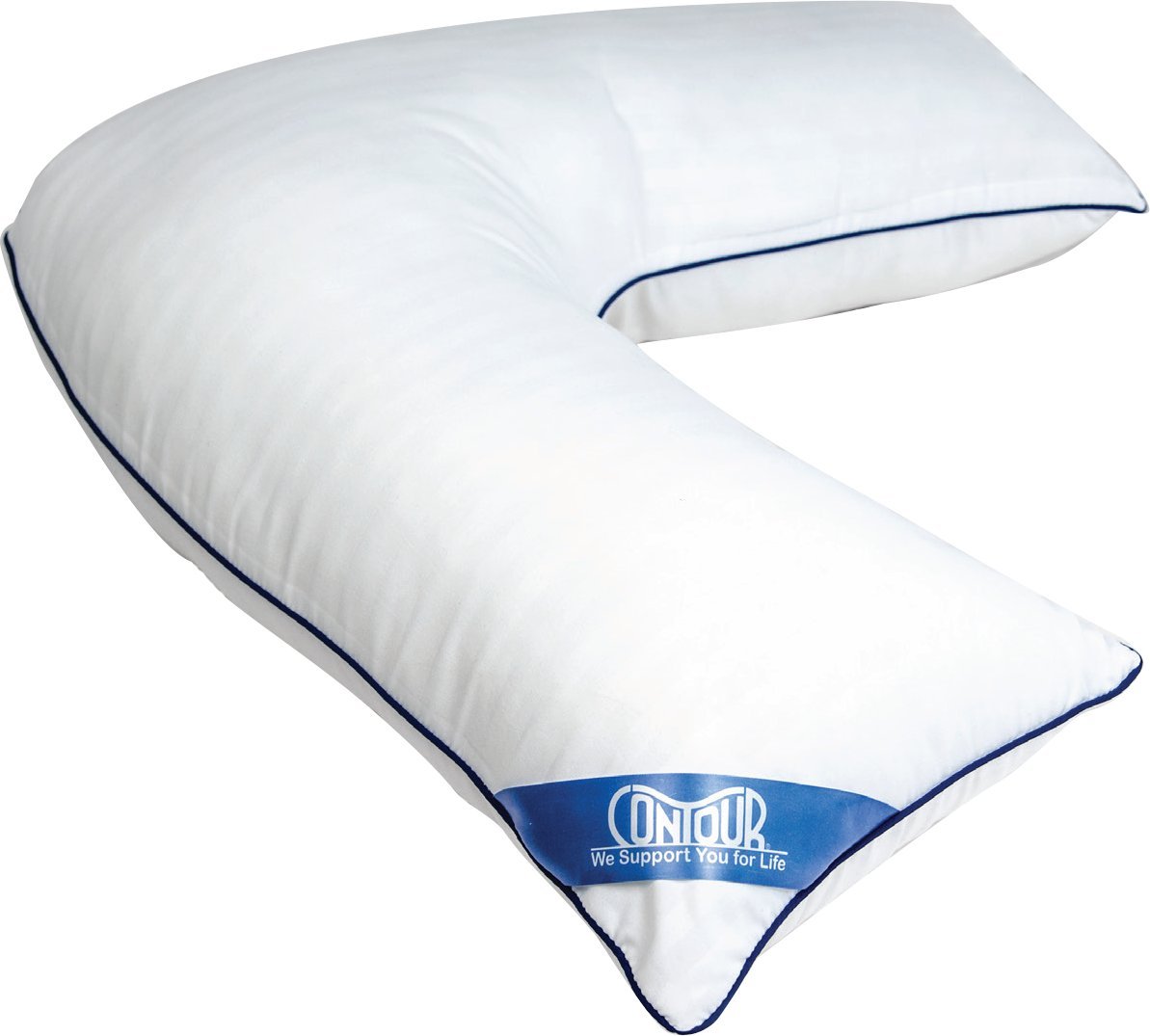Contour L-Shaped Body Pillow for Side Sleepers - Orthopedic Support for Back, Neck & Leg Pain Relief - Perfect for Pregnancy, Reading & Relaxation in Bed