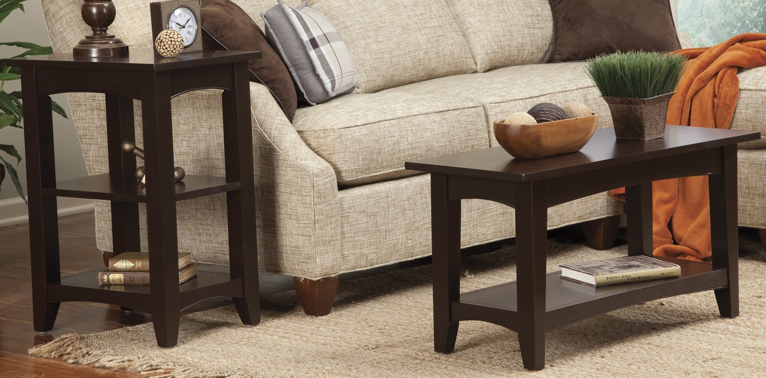 Alaterre Shaker Cottage Bench with Shelf - Solid Wood Entryway Bench, Chocolate Finish - Perfect for Hallway, Living Room & Bedroom Storage