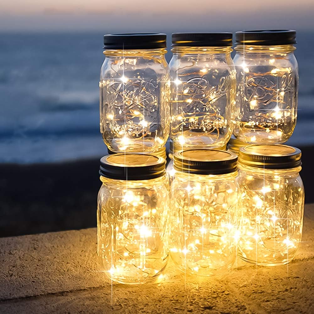 Waterproof LED Fairy String Lights - Battery Operated Starry Lights for Indoor & Outdoor Decor - Wedding, Christmas, Holiday Decorations (Warm White, 10Ft/2pc) - Perfect for Bedroom, Garden, Party & Event Lighting