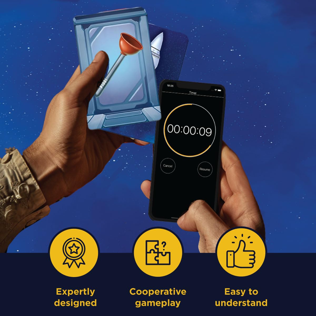Noobs in Space - Cooperative Board Game for Puzzle Solving & Teamwork | Fun Family Game Night & Party Entertainment