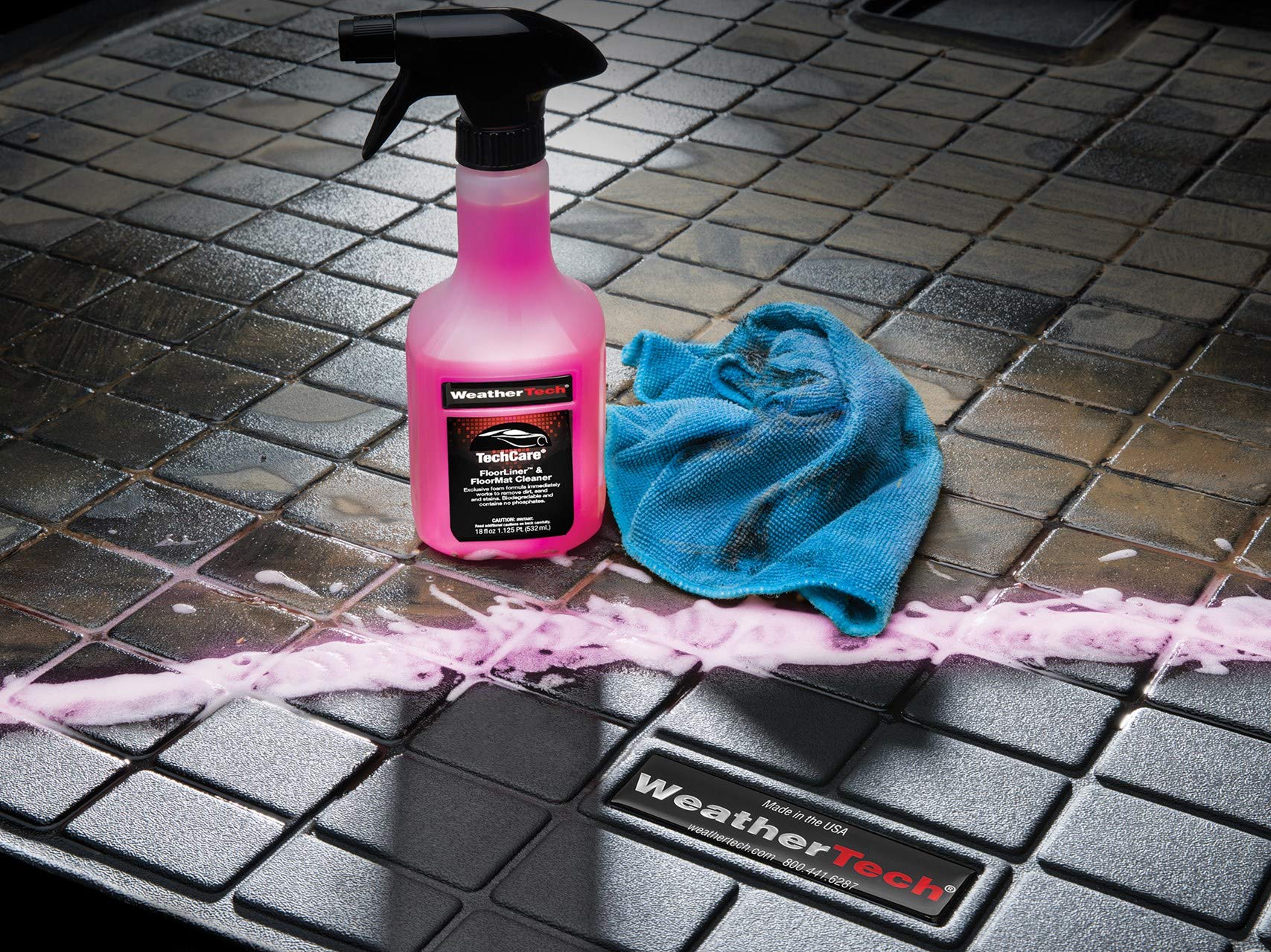WeatherTech Tech Care Floor Liner & Floor Mat Cleaner - Car, Truck & SUV Interior Protection | Removes Dirt, Stains & Odors | Perfect for Daily Cleaning & Deep Maintenance