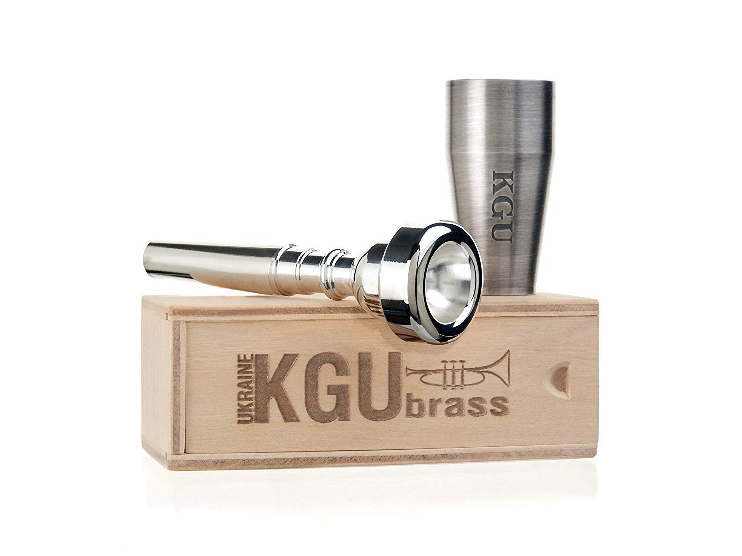 Premium Custom KGU Brass Trumpet Mouthpiece Booster - Brushed Silver Plated for Enhanced Sound & Performance | Perfect for Jazz, Classical & Marching Band Musicians