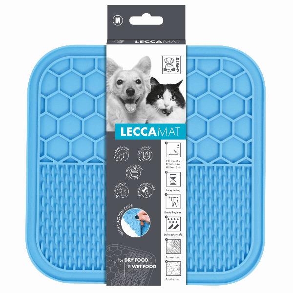 Premium PETS Lecca Mat - Non-Slip Cat & Dog Feeding Mat, Easy Clean Waterproof Pet Bowl Placemat for Food & Water Dishes - Perfect for Kitchen, Dining Area, or Outdoor Use