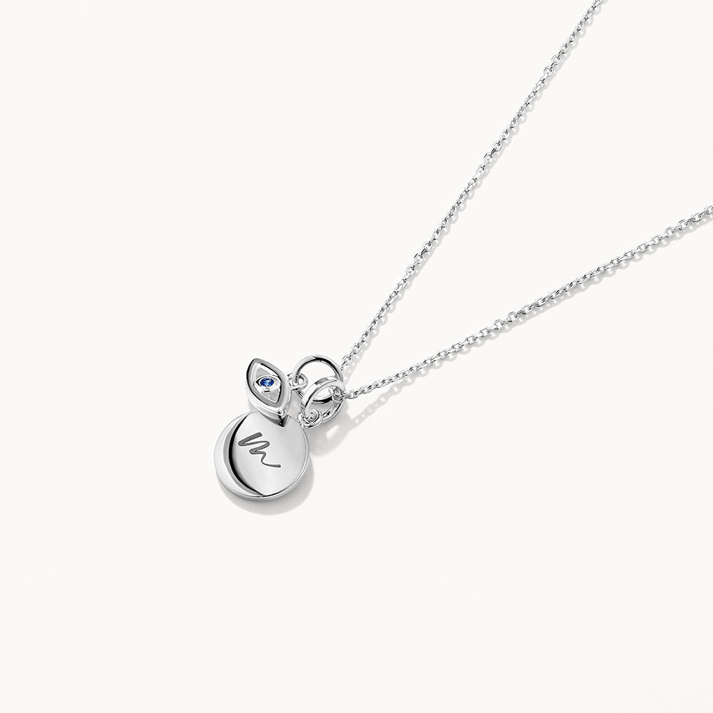 Personalized Evil Eye Necklace in Sterling Silver - Protection Jewelry for Women, Gift for Her, Birthday & Anniversary Present