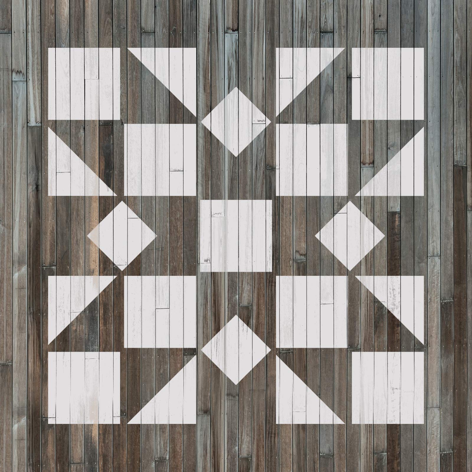 Kaleidoscope Quilt Block Stencil - DIY Quilting Template for Wall Art, Fabric Patterns & Home Decor | Perfect for Quilters, Crafters & Wall Stencil Projects