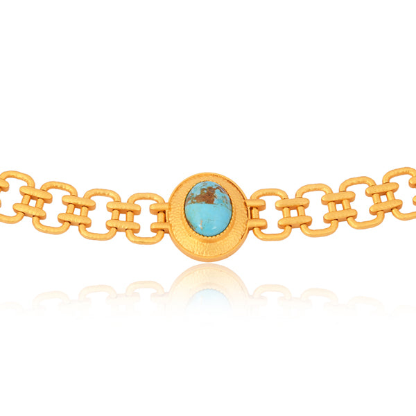Meet Me in Mykonos Turquoise Chain Bracelet - Stylish Bohemian Jewelry for Women, Perfect for Beach Vacations & Summer Outfits