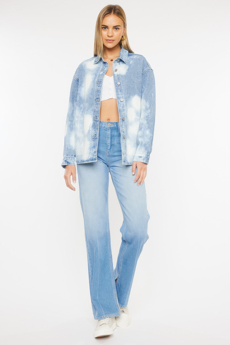 Josephine Oversized Shirt Jacket for Women - Stylish Long Sleeve Button Down Shacket - Casual & Work Wear - Perfect for Layering in Fall & Spring