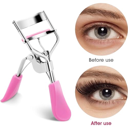 Best Eyelash Curler for All Eye Shapes - Natural Long-Lasting Curved Lash Curler for Women with Free Eyebrow Pencil | Perfect for Daily Makeup, Bridal Looks & Professional Salon Use