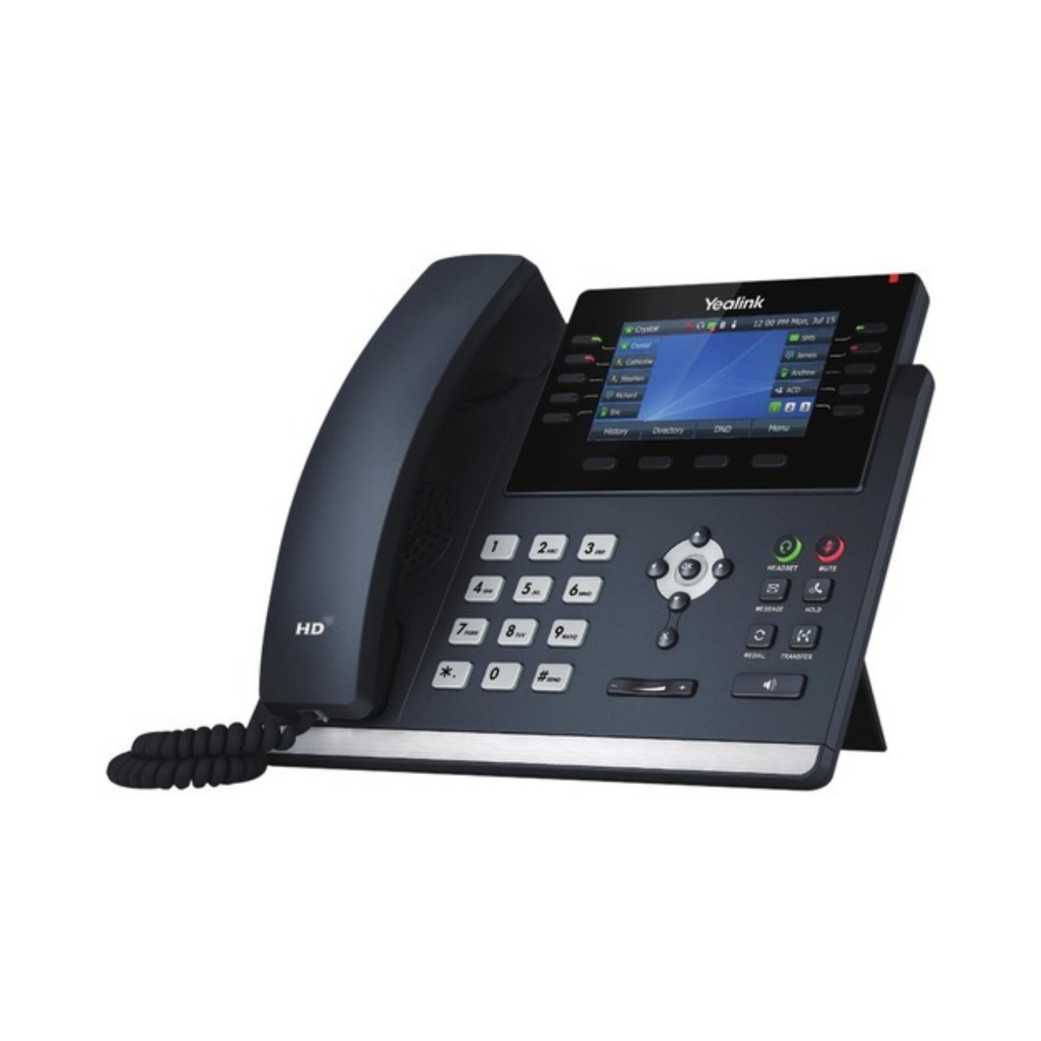 Yealink SIP T46U IP Phone - Corded VoIP Business Phone with Wall Mountable Desktop Design, Classic Gray | Ideal for Office, Call Center & Remote Work