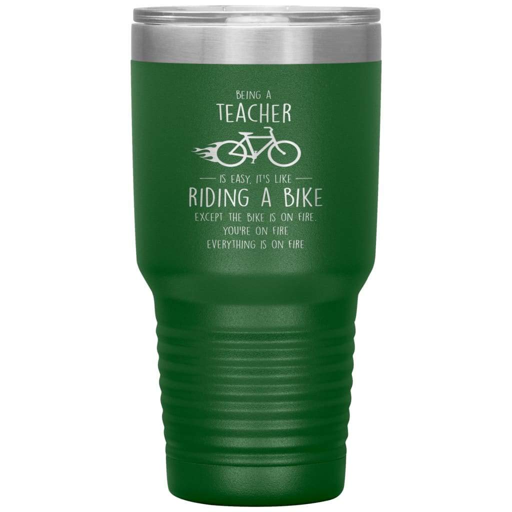 ODDITEES Funny Teacher Tumbler - 30oz Stainless Steel Insulated Cup with Laser Etched Design | Perfect Gift for Educators, Appreciation Day & Back to School | Black