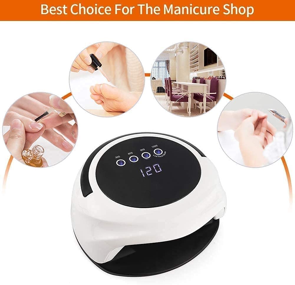 Professional 98W UV LED Nail Lamp with 42 Beads - Fast Curing for Gel Polish | Salon Quality & Home Manicure Use | Perfect for Nail Art, Acrylics & DIY Gel Nails