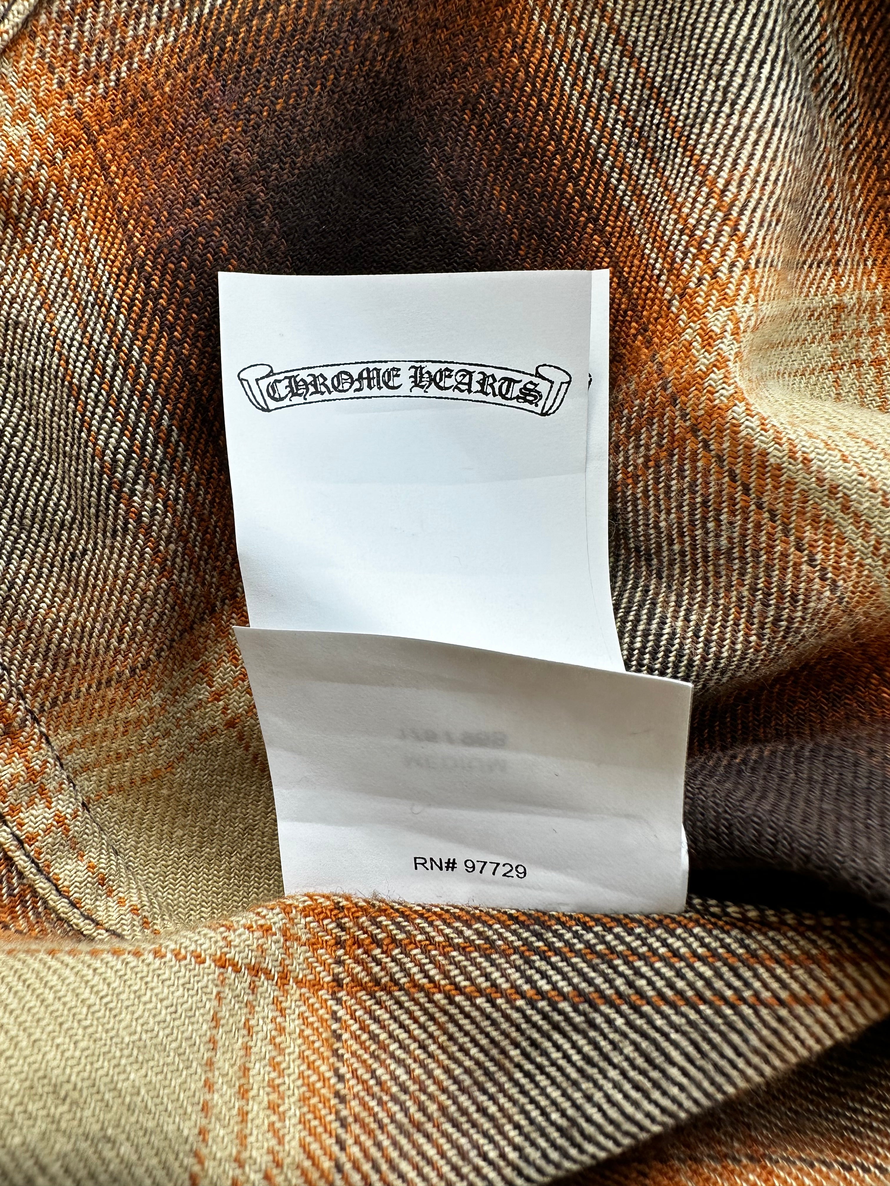Chrome Hearts Matty Boy Brown Plaid Flannel Shirt for Men - Stylish Casual & Streetwear Outfits - Perfect for Fall Winter Layering and Everyday Fashion