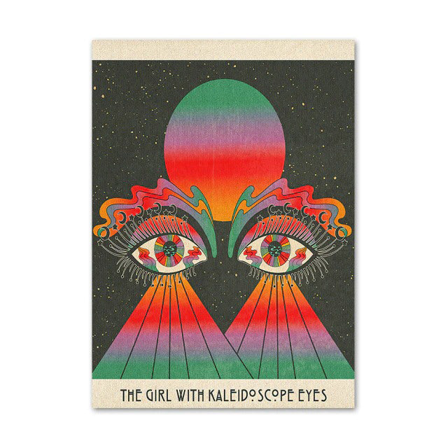 Retro Vaporwave 3D Surface Canvas Posters - Aesthetic Wall Art for Bedroom, Living Room & Office Decor