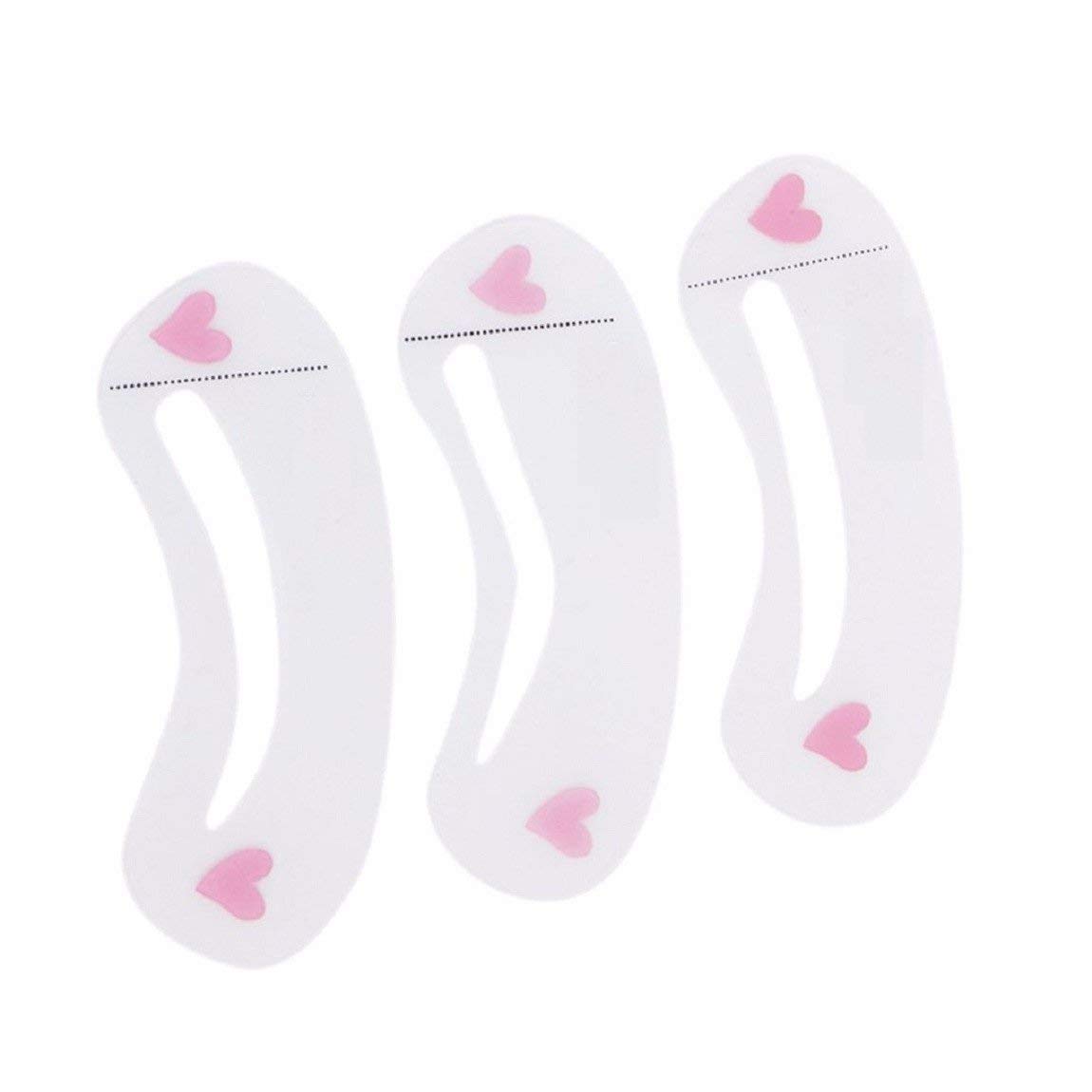 FOK Set of 3 Reusable Eyebrow Stencils with 1 Nail Art Tape - Perfect for Eyebrow Shaping, Makeup Practice & Nail Design | DIY Beauty Tools for Beginners & Professionals