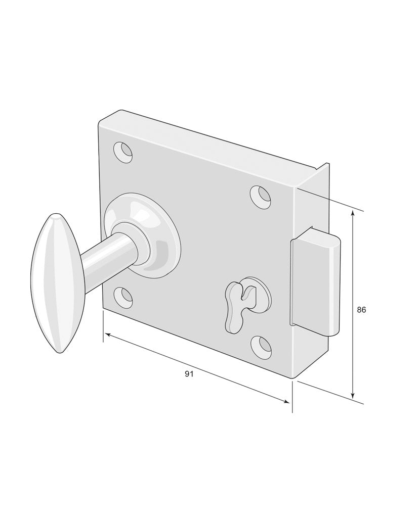 Kammarlås Låsbolaget No. 3 - High Security Door Lock for Home & Office Safety | Durable Locking Solution for Residential & Commercial Use