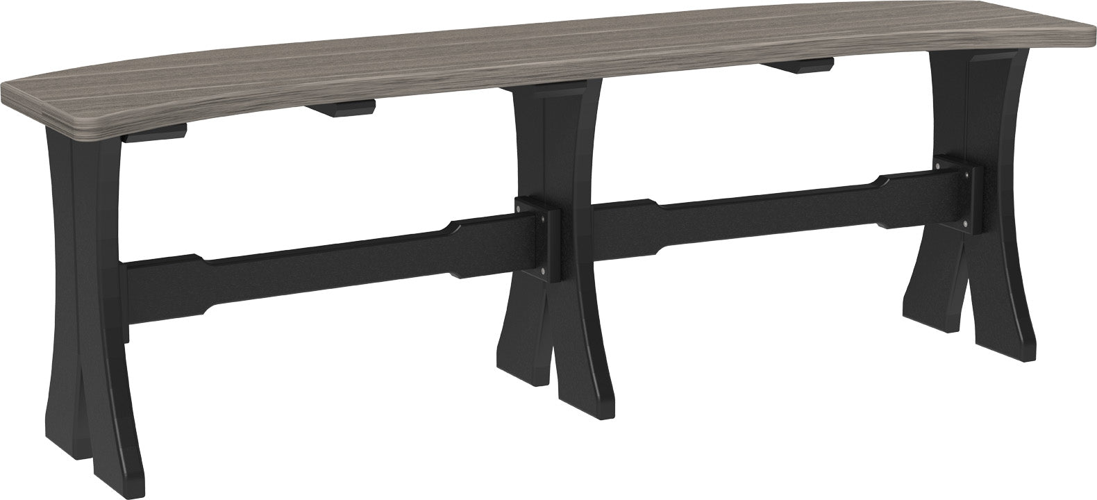 LuxCraft 52-Inch Solid Wood Dining Table Bench - Rustic Farmhouse Style Seating for Kitchen, Dining Room & Outdoor Patio Furniture