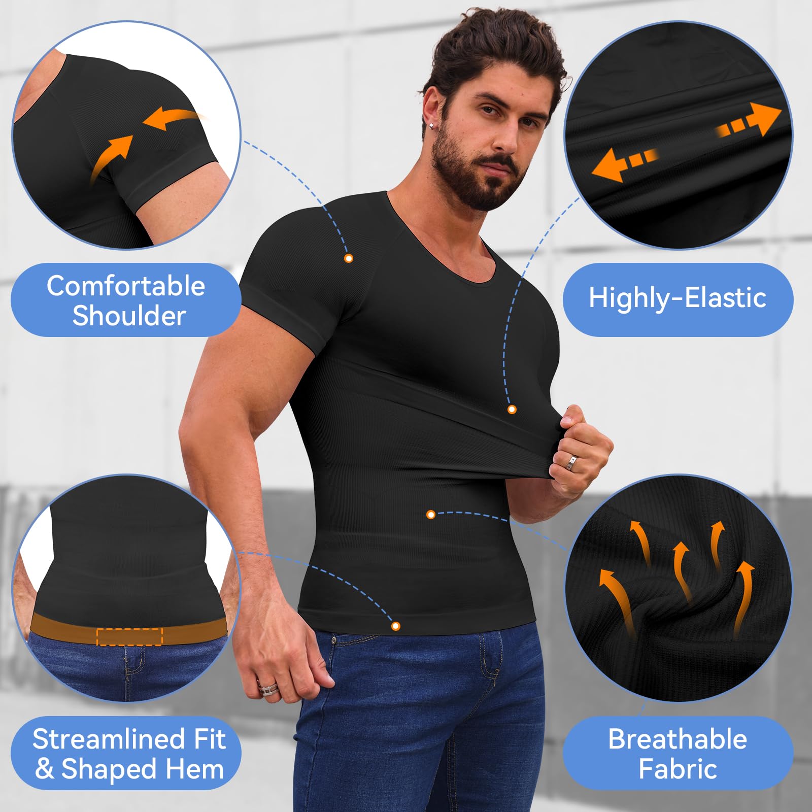 Men's Compression Shirt - Breathable Workout Top for Gym, Running & Sports | Moisture-Wicking & Performance Enhancing