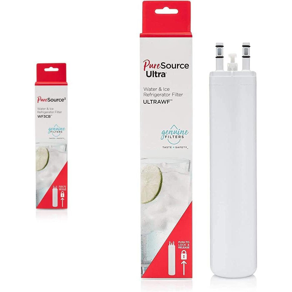 3-Pack Blue Ripple Refrigerator Water Filter Replacement for Frigidaire ULTRAWF PureSource Ultra - Clean & Safe Drinking Water for Home, Office, and RV Use