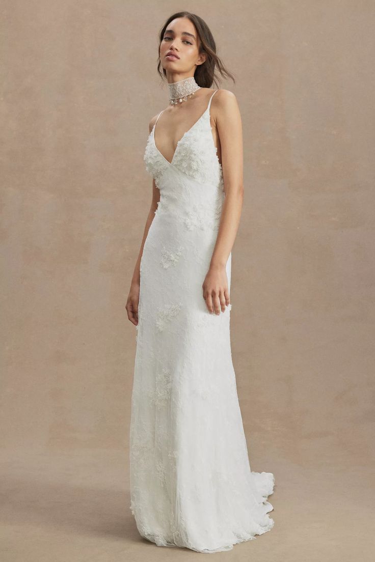 BHLDN Meadow Gown - Flowy Boho Wedding Dress with Lace Details for Outdoor & Beach Ceremonies | Perfect for Garden, Vineyard & Destination Weddings