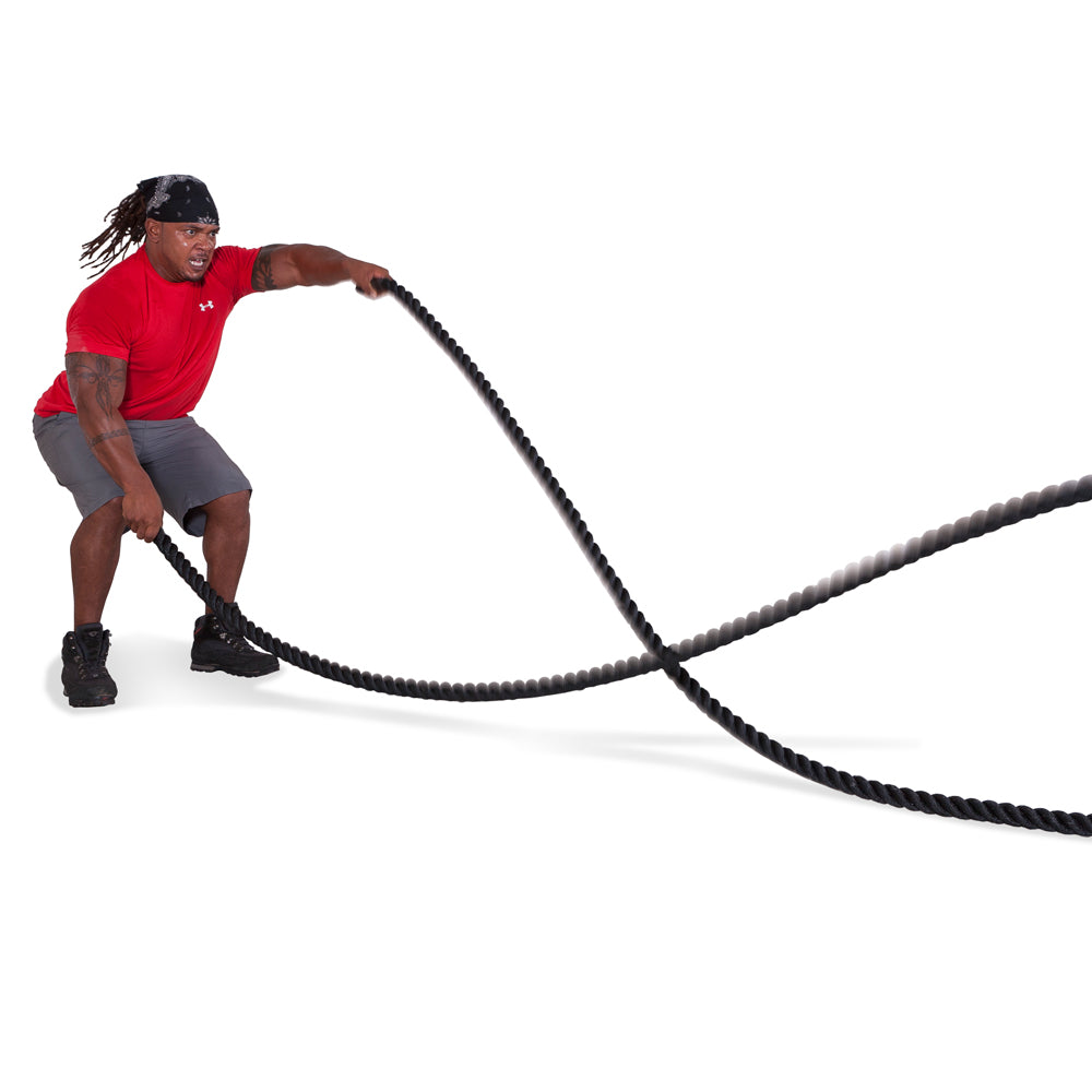 Heavy Duty Battle Rope for CrossFit, MMA & Strength Training - 50ft Gym Workout Rope for Cardio, Endurance & Full Body Exercise - Perfect for Home Gym, Boxing & Fitness Training
