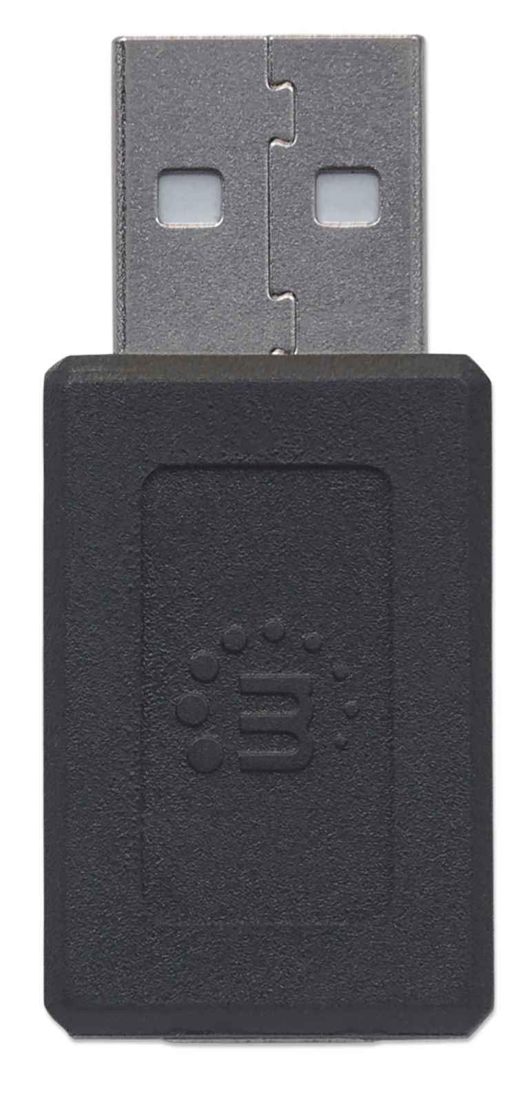MANHATTAN USB 2.0 Type C to A Adapter (354653) - High-Speed Data Transfer for Smartphones, Laptops & Tablets - Perfect for Home, Office & Travel Use