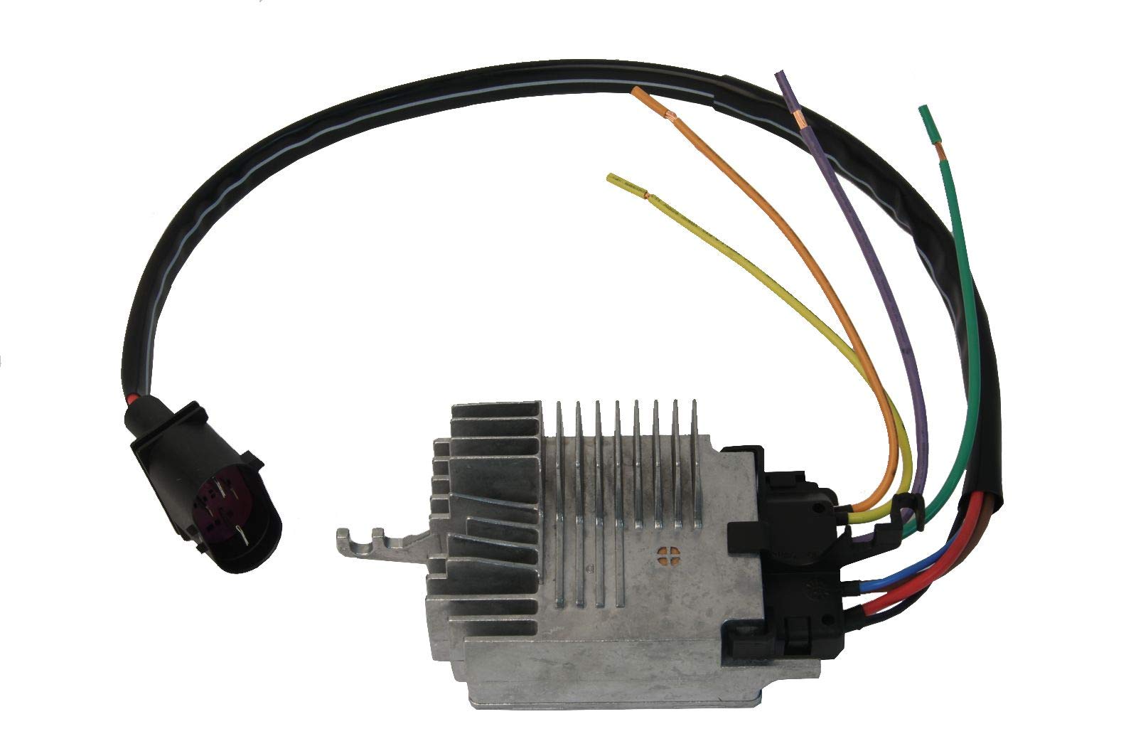 URO Parts 8E0959501AG Auxiliary Fan Control Module - Compatible with Audi, VW - DIY Installation (Cut & Reuse Wires) - Perfect for Engine Cooling System Repairs & Performance Upgrades