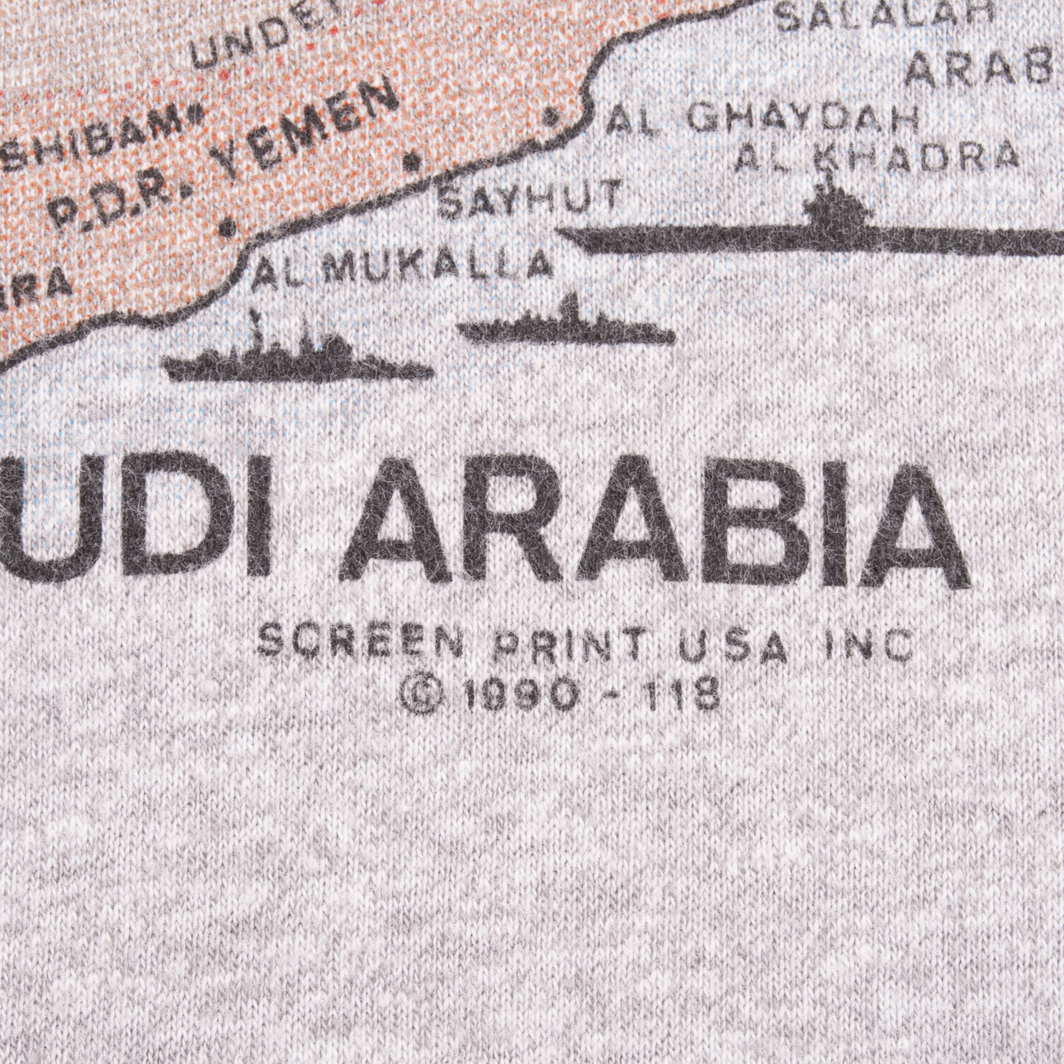 Vintage Operation Desert Shield Saudi Arabia T-Shirt 1990 Small - Made in USA - Military Collectible & Patriotic Apparel for Veterans & History Enthusiasts