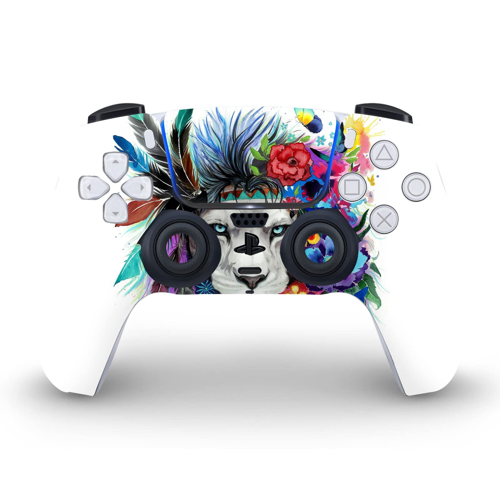 Lion King Art Mix Vinyl Skin Sticker Cover Compatible with Sony PlayStation 5 PS5 Disc Edition Console & DualSense Controller - Gaming Decoration & Protection for Disney Fans