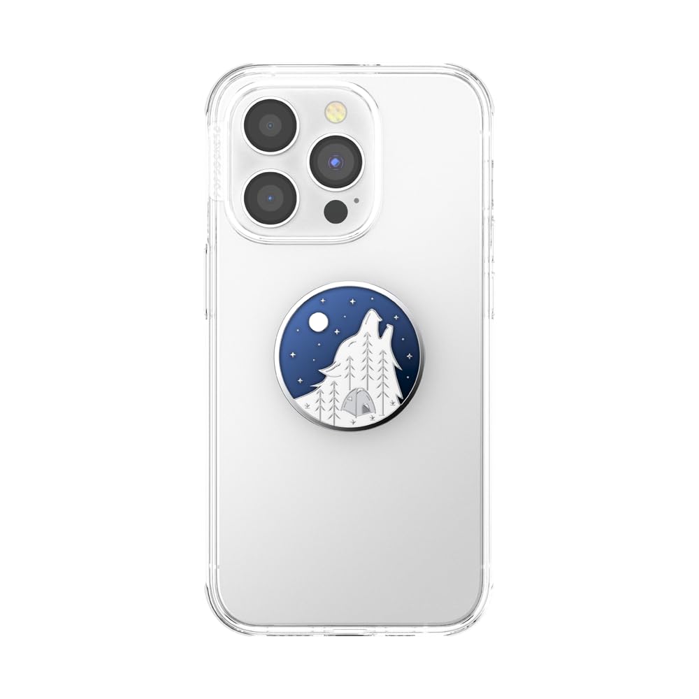 PopSockets Expanding Phone Grip with Kickstand - Adhesive Phone Holder for iPhone & Samsung - Durable Enamel Howl Design - Perfect for Hands-Free Viewing, Gaming & Selfies