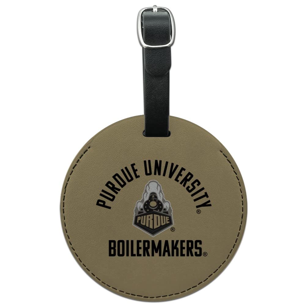 Purdue Boilermakers Leather Luggage Tag - Durable Carry-On ID Tag for Travel Bags, Suitcases & Backpacks - Perfect for College Students, Alumni & Fans - Show Your Team Spirit While Traveling